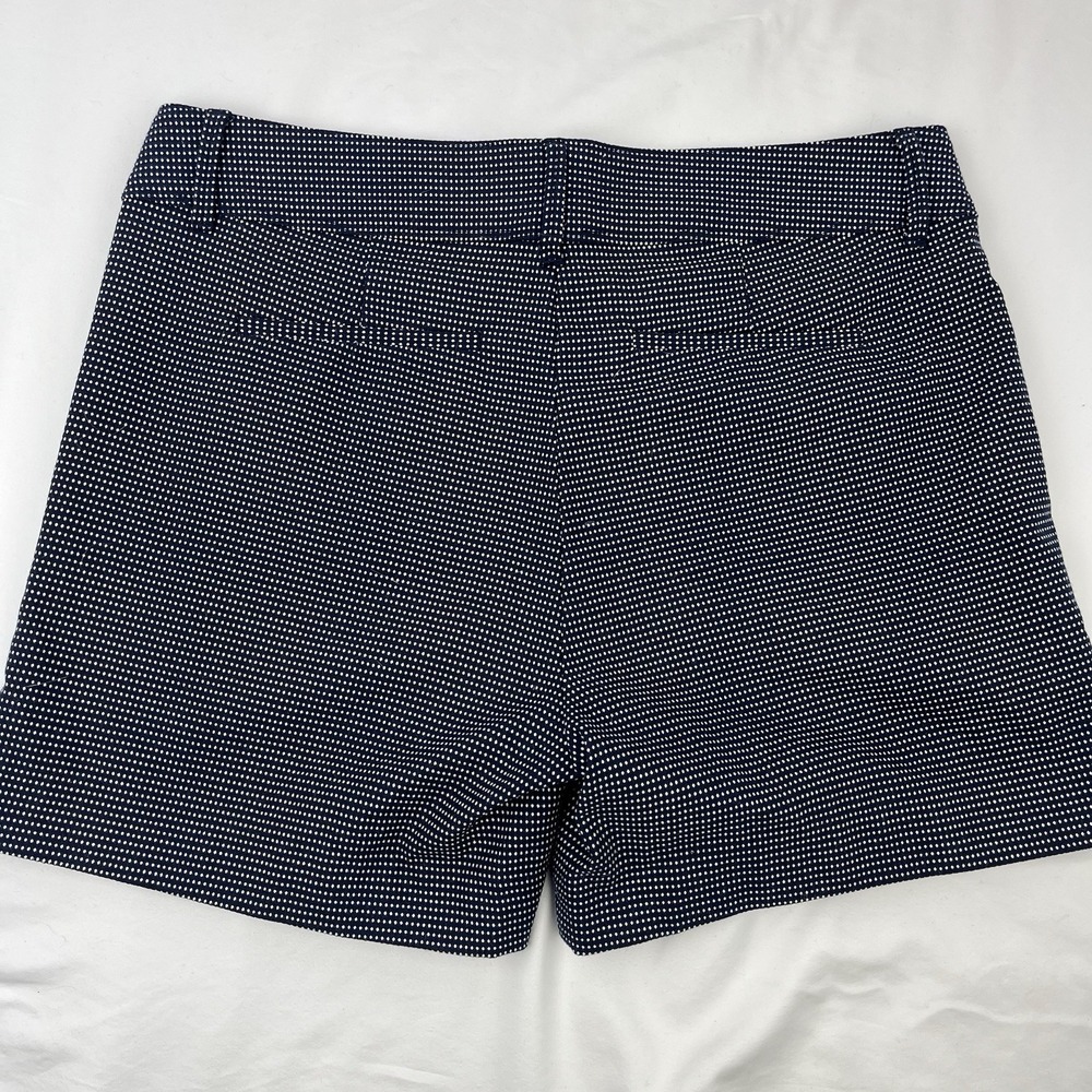 The Limited Chino Golf Shorts Navy Blue White Dots Pockets Button Women's Size 8 - Picture 9 of 13